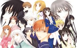5girls 6+boys black_hair blazer blonde_hair blue_eyes brown_eyes brown_hair crossdressing fruits_basket grey_eyes grey_hair honda_tooru jacket japanese_clothes long_hair multicolored_hair multiple_boys multiple_girls orange_hair own_hands_clasped pleated_skirt school_uniform serafuku skirt sohma_akito sohma_ayame sohma_hatori sohma_hatsuharu sohma_hiro sohma_isuzu sohma_kagura souma_kisa sohma_kureno sohma_kyou sohma_momiji sohma_ritsu sohma_shigure sohma_yuki two-tone_hair white_hair yellow_eyes