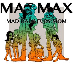 Rule 34 | 2boys, 6+girls, aged down, amputee, arms around neck, barefoot, belt, blank eyes, boots, braid, capable (mad max), character request, cheedo the fragile, closed eyes, clothes lift, commentary request, glaring, holding hands, imperator furiosa, jacket, jitome, long hair, looking at another, looking at viewer, mad max, mad max: fury road, mask, max rockatansky, monochrome, multiple boys, multiple girls, navel, no pupils, nux (mad max), red eyes, ryokutya1107, shaded face, short hair, skirt, skirt hold, skirt lift, smile, the dag, the splendid angharad, toast the knowing, topless female, wavy hair