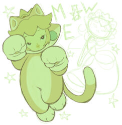 1girl :3 animal_costume animal_ears blonde_hair blue_eyes cat_costume cat_ears cat_peach cat_tail crown earrings gloves jewelry long_hair looking_at_viewer mario_(series) nintendo paw_pose pink_lips princess_peach sketch smile solo_focus star_(symbol) star_in_eye super_mario_3d_world symbol_in_eye tail tomi_(t4p10c4_) white_footwear white_gloves