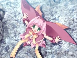 00s 1girl dress elf fel female_focus game_cg oono_tetsuya pink_hair pointy_ears prism_ark ribbon solo