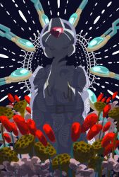Rule 34 | 1boy, alternate costume, black background, blue helmet, blue robe, closed eyes, closed mouth, cowboy shot, cyber elf x (mega man), detached wings, flower, forehead jewel, helmet, highres, male focus, mega man (series), mega man zero (series), natsumi 6021, robe, solo, wings, x (mega man)