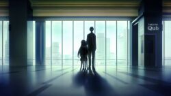 1boy 1girl beard_stubble belt black_belt black_dress black_shoes breasts brown_jacket buttons chair chaos;child cityscape collared_shirt dark double-breasted dress faceless faceless_female facial_hair game_cg glasses hand_on_another&#039;s_shoulder hekiho_academy hekiho_academy_uniform highres jacket kurusu_nono lapels leather_belt long_hair medium_breasts messy_hair movie_theater necktie non-web_source notched_lapels official_art opaque_glasses open_clothes open_jacket orange_hair red_necktie sailor_collar sailor_shirt sasaki_mutsumi school_emblem shadow shirt shoes short_hair sitting socks standing striped_necktie stubble theater wakui_shuuichi white_sailor_collar white_shirt window