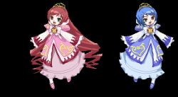 2girls animated animated_gif crossover dancing fine_(futagohime) fine_(prominence_dress_up)_(futagohime) full_body fushigiboshi_no_futago_hime heterochromia lowres multiple_girls parody red_hair rein_(futagohime) rein_(prominence_dress_up)_(futagohime) rozen_maiden saiguchi_otoufu siblings sisters souseiseki suiseiseki transparent_background twins