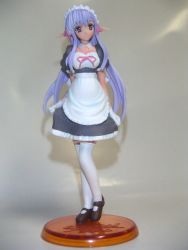 00s figure maid nerine photo_(medium) pointy_ears purple_hair shuffle! solo thighhighs
