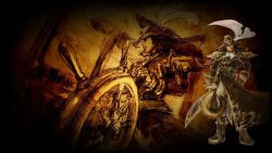 1boy arc_system_works battle_fantasia freed_velez highres hook_hand iwasaki_emiko pirate ship&#039;s_wheel