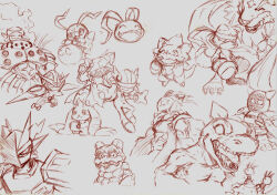 Rule 34 | banchostingmon, digimon, digimon (creature), gammamon, gaogamon, gaomon, goldnumemon, gottsumon, gravimon, hackmon (appmon), koromon, kotemon, luxmon, magnamon, monochrome, navimon (appmon), platinumnumemon, sharp teeth, sketch, teeth, terriermon, tyranomon, wormmon