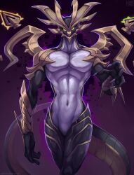 1boy abs artist_name chronos_nyx claws commentary dragalia_lost dragon_boy dragon_horns dragon_tail english_commentary fangs furry furry_male highres horns looking_at_viewer male_focus nurinaki open_mouth paid_reward_available patreon_username pectorals portal_(object) tail toned toned_male yellow_eyes