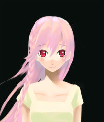 1girl blush braid female_focus kaz_(pixiv61454) lil lil_(lux-pain) long_hair lux-pain pink_hair red_eyes smile solo yuuzuki_(natsulain)