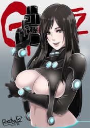 1girl 2024 breasts butcha-u dated gantz large_breasts long_hair shimohira_reika