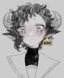 1girl cow_horns horns tagme tears ushitaberu