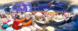 &gt;:) 6+boys 6+girls absurdres acheron_(honkai:_star_rail) aether_(genshin_impact) animal_ears aqua_shirt argenti_(honkai:_star_rail) arlan_(honkai:_star_rail) asta_(honkai:_star_rail) aventurine_(honkai:_star_rail) bailu_(honkai:_star_rail) bare_legs bare_shoulders black_cat black_choker black_dress black_gloves black_jacket black_pants black_shirt black_swan_(honkai:_star_rail) blade_(honkai:_star_rail) blonde_hair blowing_bubbles blue_hair breasts bronya_rand brown_hair caelus_(honkai:_star_rail) cat choker clara_(honkai:_star_rail) collarbone commentary crop_top dan_heng_(honkai:_star_rail) diting_(honkai:_star_rail) dress fox_ears fu_xuan_(honkai:_star_rail) gallagher_(honkai:_star_rail) genshin_impact gepard_landau gloves green_hair grey_hair grin guinaifen_(honkai:_star_rail) hanu_(honkai:_star_rail) hanya_(honkai:_star_rail) herta_(honkai:_star_rail) highres himeko_(honkai:_star_rail) honkai:_star_rail honkai_(series) honkai_impact_3rd hook_(honkai:_star_rail) huohuo_(honkai:_star_rail) huybu51 incredibly_absurdres jacket jing_yuan jingliu_(honkai:_star_rail) kafka_(honkai:_star_rail) kiana_kaslana large_breasts long_hair long_sleeves luka_(honkai:_star_rail) luocha_(honkai:_star_rail) lynx_landau march_7th_(honkai:_star_rail) march_7th_(preservation)_(honkai:_star_rail) midriff mihoyo misha_(honkai:_star_rail) multiple_boys multiple_girls natasha_(honkai:_star_rail) numby_(honkai:_star_rail) pants pela_(honkai:_star_rail) peppy_(honkai:_star_rail) pink_hair plant pom-pom_(honkai:_star_rail) potted_plant purple_eyes purple_hair qingque_(honkai:_star_rail) red_hair red_jacket robin_(honkai:_star_rail) ruan_mei_(honkai:_star_rail) sam_(honkai:_star_rail) sampo_koski screwllum_(honkai:_star_rail) seele_(honkai:_star_rail) serval_landau shirt smile sparkle_(honkai:_star_rail) sunday_(honkai:_star_rail) sushang_(honkai:_star_rail) svarog_(honkai:_star_rail) tail_(honkai:_star_rail) thigh_strap thighs tingyun_(honkai:_star_rail) topaz_(honkai:_star_rail) trailblazer_(honkai:_star_rail) trotter_(honkai:_star_rail) v v-shaped_eyebrows welt_yang white_hair white_shirt wubbaboo_(honkai:_star_rail) xueyi_(honkai:_star_rail) yanqing_(honkai:_star_rail) yukong_(honkai:_star_rail)