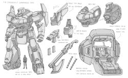 1girl absurdres arrow_(symbol) axe bayonet camouflage caterpillar_tracks cockpit commentary concept_art emblem english_commentary english_text gun head-mounted_gun highres magazine_(weapon) mecha mecha_focus missile_pod missiles monitor mono-eye one-eyed open_cockpit open_hands original reference_sheet robot science_fiction shield shotgun shotgun_speedloader sketch snow_camouflage submachine_gun sword sword_on_back weapon weapon_on_back winch zen_(jirakun)