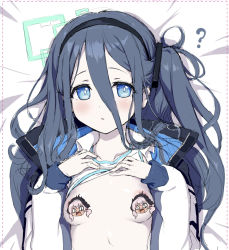 1girl akazawa_red blue_archive highres koharu_(blue_archive) lying solo twitter