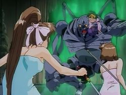 1990s_(style) amatsu_ai amatsu_mai animated anime_screenshot asphyxiation bathtub breasts brown_hair drowning empty_eyes long_hair monster multiple_girls nipples nude vaginal_object_insertion orb pussy retro_artstyle short_hair sound submerged tagme twin_angels uncensored underwater video weapon