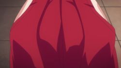 10s 1girl animated animated_gif ass breasts butt_crack demon_girl female_focus high_school_dxd high_school_dxd_hero himejima_akeno large_breasts nipples screencap solo sts undressing