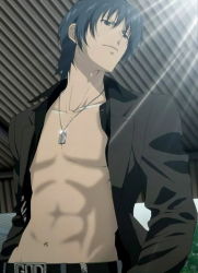 Rule 34 | 00s, 1boy, abs, anime screenshot, hosaka (minami-ke), jpeg artifacts, male focus, manly, minami-ke, open clothes, open shirt, shirt, solo, stitched, third-party edit