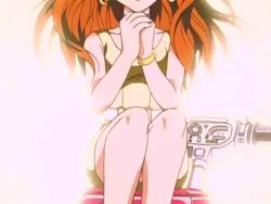 1990s_(style) 1boy 1girl animated animated_gif dragon_ball dragon_ball_gt gradient_background legs lowres motor_vehicle motorcycle mr._satan palace_(dragon_ball) retro_artstyle skirt white_background wind