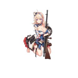 1girl automatic_rifle barefoot blonde_hair blue_hair breasts chauchat chauchat_(girls&#039;_frontline) cleavage criin_(659503) damaged dirty dress female_focus flipped_hair full_body girls&#039;_frontline gloves gun hair_between_eyes hat holding holding_gun holding_weapon jacket kneeling large_breasts light_machine_gun long_hair looking_at_viewer machine_gun mini_hat multicolored_dress multicolored_hair multicolored_jacket official_art open_mouth pouch pout purple_eyes red_hair rifle shrug_(clothing) sidelocks solo torn_clothes transparent_background watermark weapon white_gloves wide_sleeves