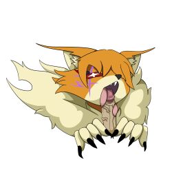 Rule 34 | 1boy, 1girl, absurdres, digimon, digimon (creature), fellatio, highres, meicrackmon vicious mode, open mouth, oral, penis, sharp teeth, teeth