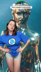 1girl animated ass bodypaint cosplay curvy dressing fantastic_four grey_hair highres huge_ass lips long_hair makeup marvel missbrisolo photo_(medium) real_life shiny_skin silver_surfer_(shalla-bal) silver_surfer_(shalla-bal)_(cosplay) smile tagme video wide_hips