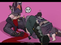 Rule 34 | 1girl, 2boys, @ @, absurdres, artist name, barefoot, belle (zenless zone zero), bisexual male, black boots, black gloves, black jacket, black pants, black shirt, black shoes, black thighhighs, blue hair, blue jacket, boots, breasts, brother and sister, commentary, cowgirl position, cunnilingus, faceless, faceless female, faceless male, fellatio, flinch, gloves, green hair, green pants, grey hair, grey skirt, group sex, head out of frame, heavy breathing, hetero, highres, hood, hooded jacket, jacket, leather, leather jacket, lighter (zenless zone zero), lying, medium breasts, moaning, multiple boys, no shoes, open mouth, oral, pants, purple background, red scarf, scarf, shirt, shoes, siblings, single thighhigh, skirt, straddling, sunglasses, sweat, sweatdrop, thighhighs, threesome, tian88587822, twitter username, wise (zenless zone zero), zenless zone zero