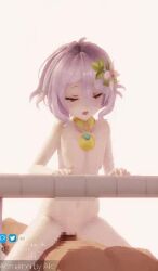 1boy 1girl 3d akt animated arm_support artist_name bouncing_breasts breasts censored choker flower gif_artifacts hair_flower hair_ornament hetero icon_(computing) kokkoro_(princess_connect!) large_penis loli lowres mikumikudance_(medium) mosaic_censoring navel nipples nude open_mouth penis penis_grab pink_eyes pixiv princess_connect! railing sex short_hair slipping small_breasts twitter video watermark white_background white_hair