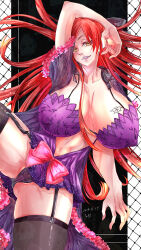 1girl 2024 astaroth_(taimanin_asagi) breasts highres huge_breasts long_hair red_hair taimanin_(series) taimanin_asagi_kessen_arena