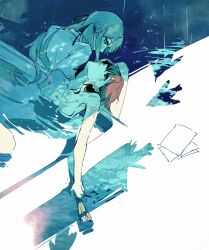 2girls bang_dream! bang_dream!_it&#039;s_mygo!!!!! bathing blue_hair brown_hair chinese_commentary commentary_request e-fa-dorn hair_ribbon highres long_hair multiple_girls nude paper parted_lips ribbon short_hair sidelocks takamatsu_tomori togawa_sakiko wet