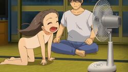 1boy 1girl age_difference animated anime_screenshot anus arms_around_neck ass breasts brown_eyes brown_hair censored cowgirl_position cum cum_in_pussy doggystyle ejaculation electric_fan erection futon hair_ornament hand_on_another&#039;s_head legs_apart legs_up loli missionary mosaic_censoring nipples nude penis pussy reverse_suspended_congress sayama_chie sex sex_from_behind shoujo_ramune small_breasts sound spread_pussy stomach_bulge straddling subtitled tagme tan tanline top-down_bottom-up vaginal video