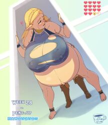1boy 1girl animated anklet ass_grab barefoot big_belly blonde_hair blue_eyes boots bottomless bouncing_breasts bracelet braid breasts cleavage coffeeslice collarbone dark_nipples doggystyle doorway earrings elf english_text fat from_below heart hetero huge_areolae huge_breasts huge_nipples jewelry lactation lactation_through_clothes link long_hair looking_back looping_animation lowres motion_lines nintendo nipples outie_navel plump pointy_ears pregnant princess_zelda projectile_lactation puffy_areolae puffy_nipples pumping see-through_clothes sex sex_from_behind shiny_clothes shiny_skin signature sweat the_legend_of_zelda the_legend_of_zelda:_breath_of_the_wild thick_thighs thighs torn_clothes video wide_hips