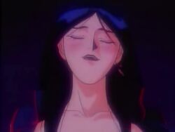 1990s_(style) 1992 1boy 1girl animated arthropod_girl assassin audible_speech black_hair breasts brown_eyes buju_(urotsukidouji) censored china_dress chinese_clothes cowgirl_position dress english_audio fangs green_hair half-demon hetero interior jewelry lipstick long_hair lowres makeup mantis_woman_(urotsukidouji) medium_breasts monster muscular muscular_male nipples nude prostitution pubic_hair retro_artstyle scar sex sound spread_legs straddling tagme tail tentacles urotsukidouji vaginal video warrior