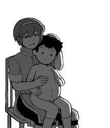 age_difference bare_legs belly chair child clothed_male_nude_male completely_nude crossover elementary_schoolboy fire_emblem groin hat legs male_focus male_pregnancy marth_(fire_emblem) mother_(series) mother_2 ness_(mother_2) nintendo nude pregnant pregnant_child pregnant_shota prince prince_costume shota sitting size_difference smile socks_only super_smash_bros. yaoi