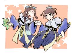 Rule 34 | comic hand, duel monster, highres, holding hands, shinobaron peacock, shinobaroness peacock, smile, yu-gi-oh!, yu-gi-oh! duel monsters