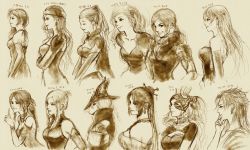 00s 10s 1980s_(style) 1990s_(style) 6+girls aerith_gainsborough character_age age_comparison burmecian celes_chere character_request cocura faris_scherwiz final_fantasy final_fantasy_i final_fantasy_ii final_fantasy_iii final_fantasy_iv final_fantasy_ix final_fantasy_v final_fantasy_vi final_fantasy_vii final_fantasy_viii final_fantasy_x final_fantasy_xii final_fantasy_xiii fran_(ff12) freija_crescent highres leila lulu_(ff10) monochrome multiple_girls oerba_yun_fang retro_artstyle pirate princess quistis_trepe reila retro_artstyle rydia_(ff4) sara_altney sketch smile translation_request viera