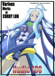 armor armored_gloves blue_eyes blue_hair bug butterfly butterfly_wings digimon digimon_story:_cyber_sleuth digimon_story:_cyber_sleuth_hacker&#039;s_memory gloves helmet highres holding holding_helmet hudiemon insect insect_wings leotard long_hair ph6xeivbgpimggg thick_thighs thighhighs thighs wings