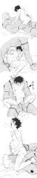 2boys absurdres ass blush breath completely_nude cowgirl_position cum cum_inflation erection extra_arms fushiguro_megumi heart highres huge_belly inflation jujutsu_kaisen large_penis male_focus male_pregnancy moaning multiple_boys muscular muscular_male nail_polish nipples nude open_mouth pectorals penis pregnant pussy reverse_cowgirl_position ryoumen_sukuna_(jujutsu_kaisen) sex short_hair size_difference spiked_hair straddling sweat vaginal woshihedawei yaoi