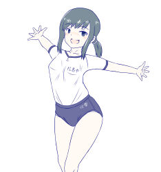 Rule 34 | 1girl, black hair, buruma, fubuki (kancolle), gym uniform, kantai collection, ponytail