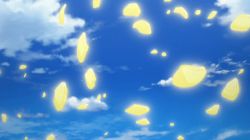 1girl animated animated_gif assisted_exposure bouncing_breasts breasts close-up cloud convenient_censoring hair_censor magi_the_labyrinth_of_magic medium_breasts outdoors seashell shell sky solo yamuraiha