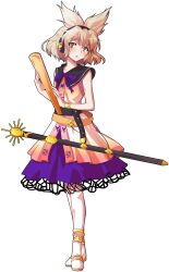 Rule 34 | 1girl, belt, black belt, blonde hair, blush, brown eyes, collarbone, collared dress, commentary request, dairi, dress, earmuffs, frilled dress, frills, full body, gradient clothes, gradient dress, holding baton, large variant set, looking at viewer, medium hair, multicolored dress, parted lips, pointy hair, ritual baton, sandals, sleeveless, sleeveless dress, solo, tachi-e, touhou, toyosatomimi no miko, transparent background, variant set, yellow sandals