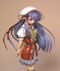 00s figure hat nerine photo_(medium) purple_hair school_uniform serafuku shuffle! solo thighhighs white_hat