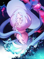 Rule 34 | 2girls, absurdly long hair, adversarial noise, arms at sides, arms up, artist name, blue flower, blue hair, blue hat, boots, bow, closed eyes, closed mouth, colored eyelashes, colored skin, commission, crying, dot mouth, dress, english text, female focus, flat chest, flower, full body, gen 8 pokemon, gigantamax, gigantamax hatterene, glowing flower, gradient hair, grass, hair bow, hair ornament, hairband, hairclip, happy, hat, hatterene, hug, long hair, long sleeves, multicolored hair, multiple girls, night, nintendo, original, outdoors, pink boots, pink flower, pink hair, pink hairband, pokemon, pokemon (creature), purple hair, sidelocks, signature, sitting, size difference, smile, smoke, sok (mr14 c), standing, star (sky), swept bangs, tears, twitter username, two-tone hair, u u, very long hair, watermark, white bow, white dress, white skin, witch hat
