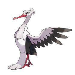 animal_focus artist_request bird bombirdier closed_mouth full_body nintendo no_humans official_art outline pokemon pokemon_(creature) pokemon_focus pokemon_sv smile solo third-party_source transparent_background white_outline