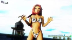 1girl 3d am2blue animal_print animated bikini bouncing_breasts breasts brown_hair cleavage cow_print cow_print_bikini grin hairdressing leaning_forward lipstick long_hair looking_at_viewer makeup malon medium_breasts mikumikudance_(medium) navel nintendo open_mouth pointy_ears print_bikini smile solo swimsuit teasing the_legend_of_zelda the_legend_of_zelda:_ocarina_of_time thighhighs thighs thong_bikini video virtuablueam2