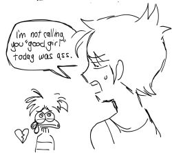 Rule 34 | 2024, 2girls, anxiety (inside out 2), blush, davriann, english text, heart, i&#039;m not calling you &quot;good boy&quot; (meme), inside out, inside out 2, joy (inside out), meme, multiple girls, short hair, sketch, speech bubble, twitter, white background, yuri