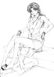 1boy 1girl asphyxiation barefoot censored chair couch crushing domination feet femdom footjob gloves hetero holding_breath humiliation katsuragi_misato looking_at_viewer neon_genesis_evangelion penis sitting sitting_on_face sitting_on_person smother submission