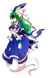 Rule 34 | 1girl, alphes (style), blue capelet, blue dress, blue hat, bow, bowtie, breasts, cape, capelet, commentary request, dairi, defeat, dress, empty eyes, from side, full body, ghost tail, green eyes, green hair, hand on own arm, hat, hat ribbon, highres, holding own arm, large variant set, long hair, long sleeves, mima (touhou), parody, ribbon, solo, style parody, torn cape, torn clothes, torn ribbon, torn sleeves, touhou, touhou (pc-98), transparent background, variant set, white ribbon, yellow bow, yellow bowtie