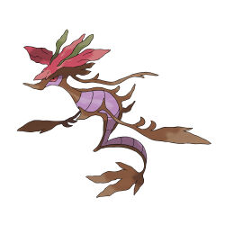 animal_focus artist_request dragalge full_body gen_6_pokemon nintendo no_humans official_art pokemon pokemon_(creature) pokemon_focus pokemon_xy red_eyes simple_background solo third-party_source white_background