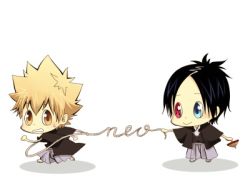 00s chibi katekyo_hitman_reborn! lowres rokudou_mukuro sawada_tsunayoshi tsuna