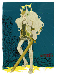 00s 1girl arceus bad_id bad_pixiv_id character_name costume creatures_(company) dress female_focus full_body game_freak gen_4_pokemon holding holding_sword holding_weapon l_hakase legendary_pokemon mythical_pokemon nintendo personification pokedex_number pokemon pokemon_dppt sword weapon