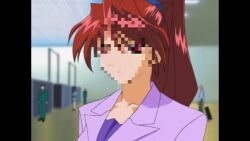 1girl angry animated anime_screenshot audible_speech censored english_audio excel_saga fourth_wall censored_identity looking_at_viewer matsuya_misaki ponytail red_eyes red_hair rocket sound tagme video